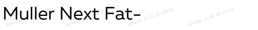 Muller Next Fat字体转换